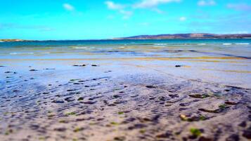 On the beach, white sand, snorkelling, kayaking