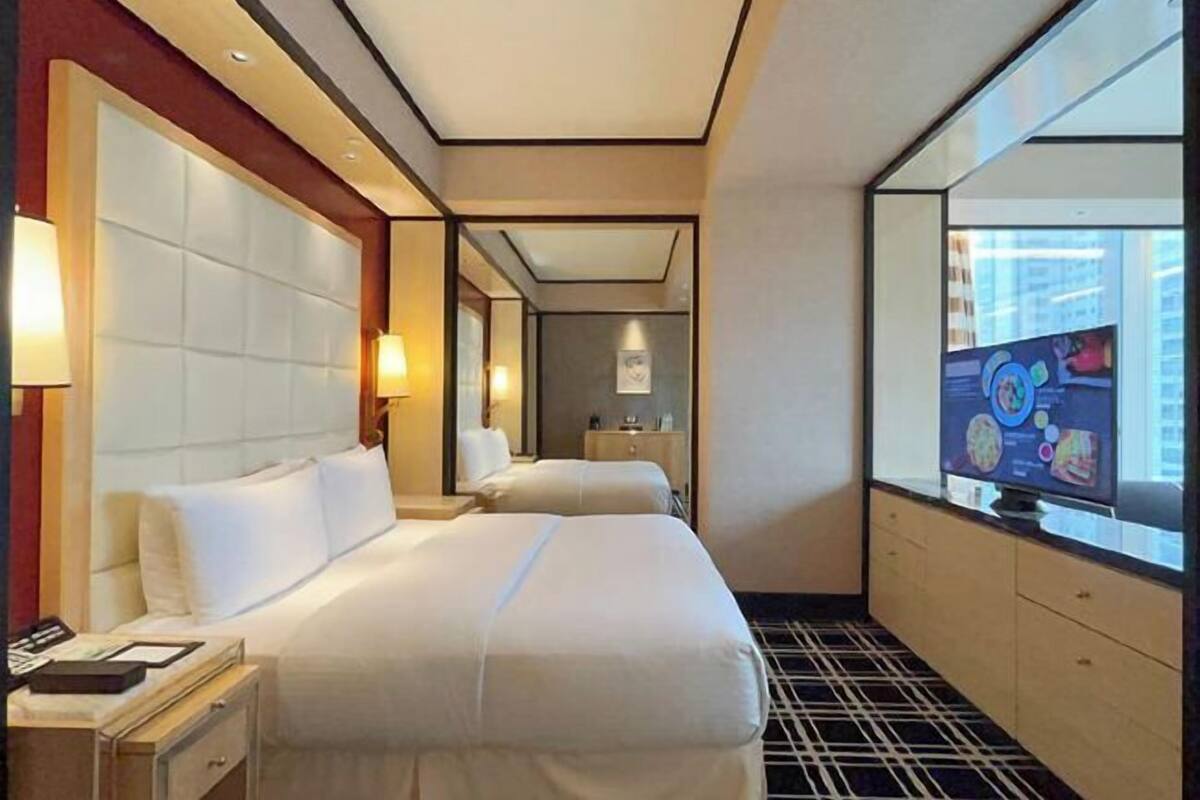 Ropa de cama de alta calidad y minibar