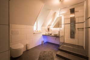 Douche, douche hydromassante, articles de toilette gratuits