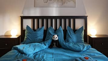 Egyptian cotton sheets, premium bedding, down duvets, minibar