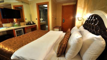 Literie de qualité supérieure, couette en duvet d'oie, minibar