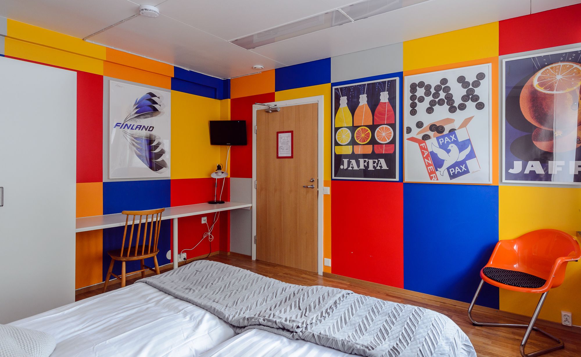 Chambre Économique avec lits jumeaux, 2 lits une place, salle de bains commune