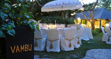 Zona para bodas al aire libre
