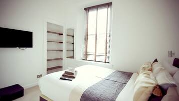 Luxury Apartment, 1 Bedroom, City View | 1 bedroom, premium bedding, in-room safe, desk