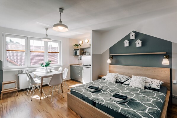 Design Apartment, 1 Bedroom (No.3) | 1 bedroom, premium bedding, in-room safe, desk - Penzion V Roklích (Ricany)