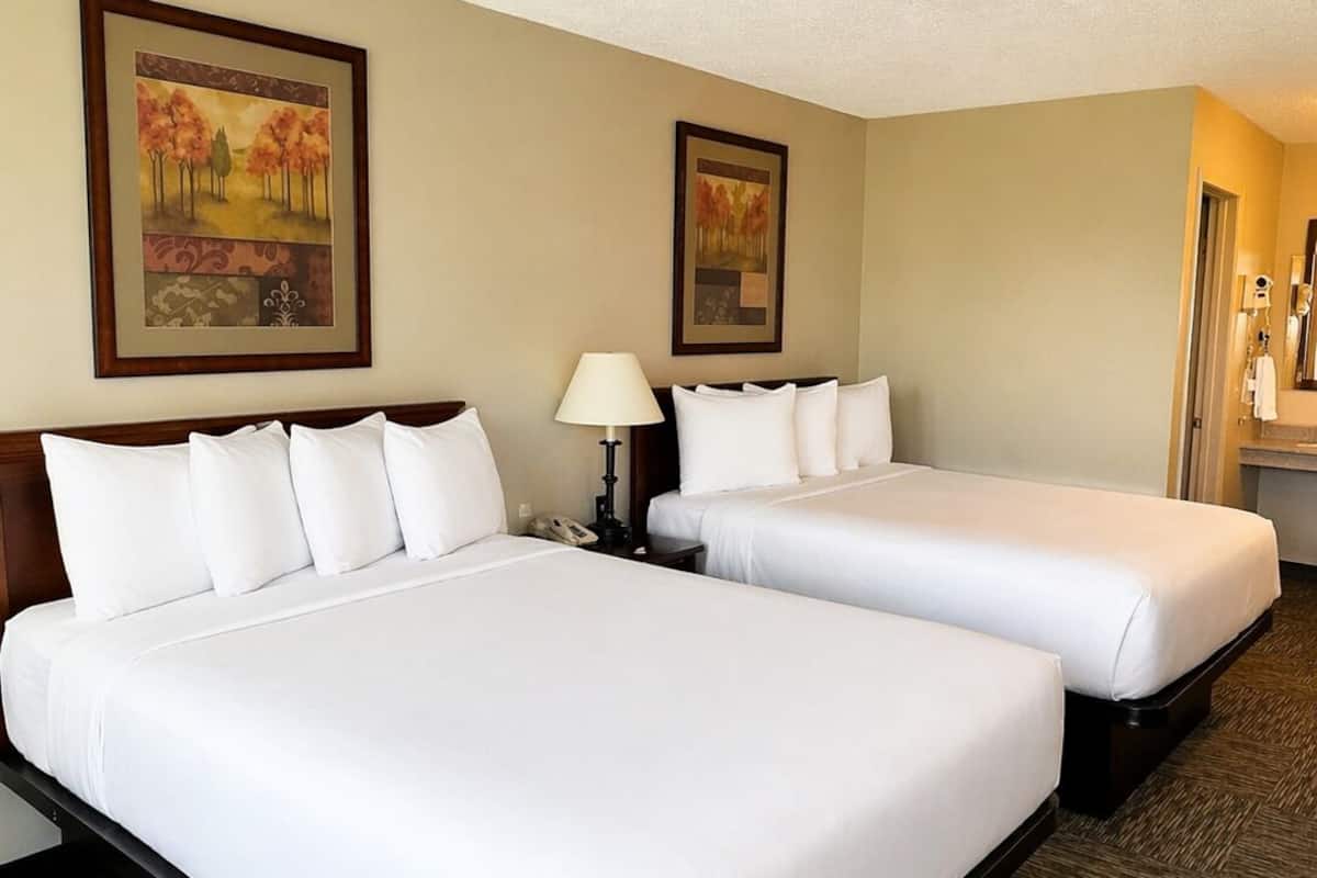Comfort Double Room, 2 Queen Beds, Golf View | Desk, rollaway beds, free WiFi, bed sheets
