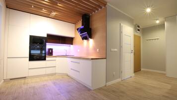 Luxury Apartment, 1 King Bed | Private kitchen