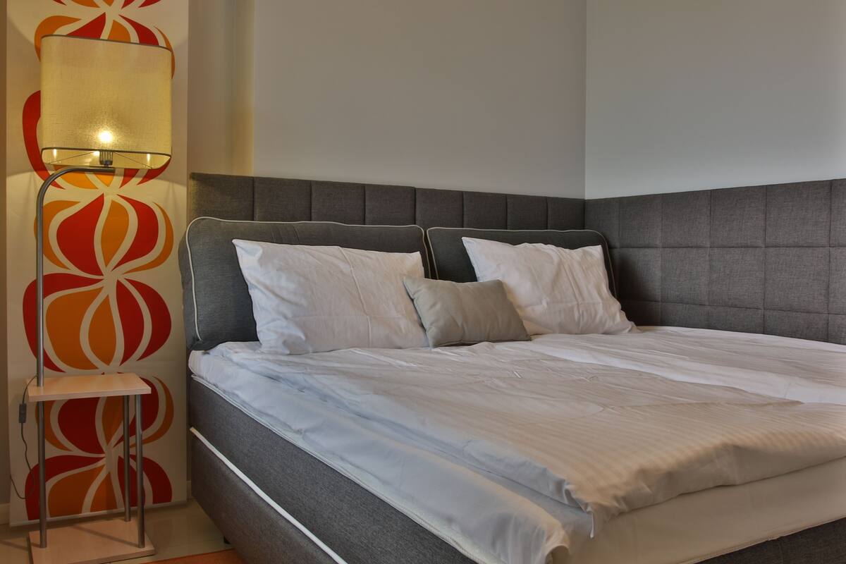 Premium-Apartment, 1 King-Bett | 1 Schlafzimmer, Schreibtisch, Bügeleisen/Bügelbrett, kostenloses WLAN