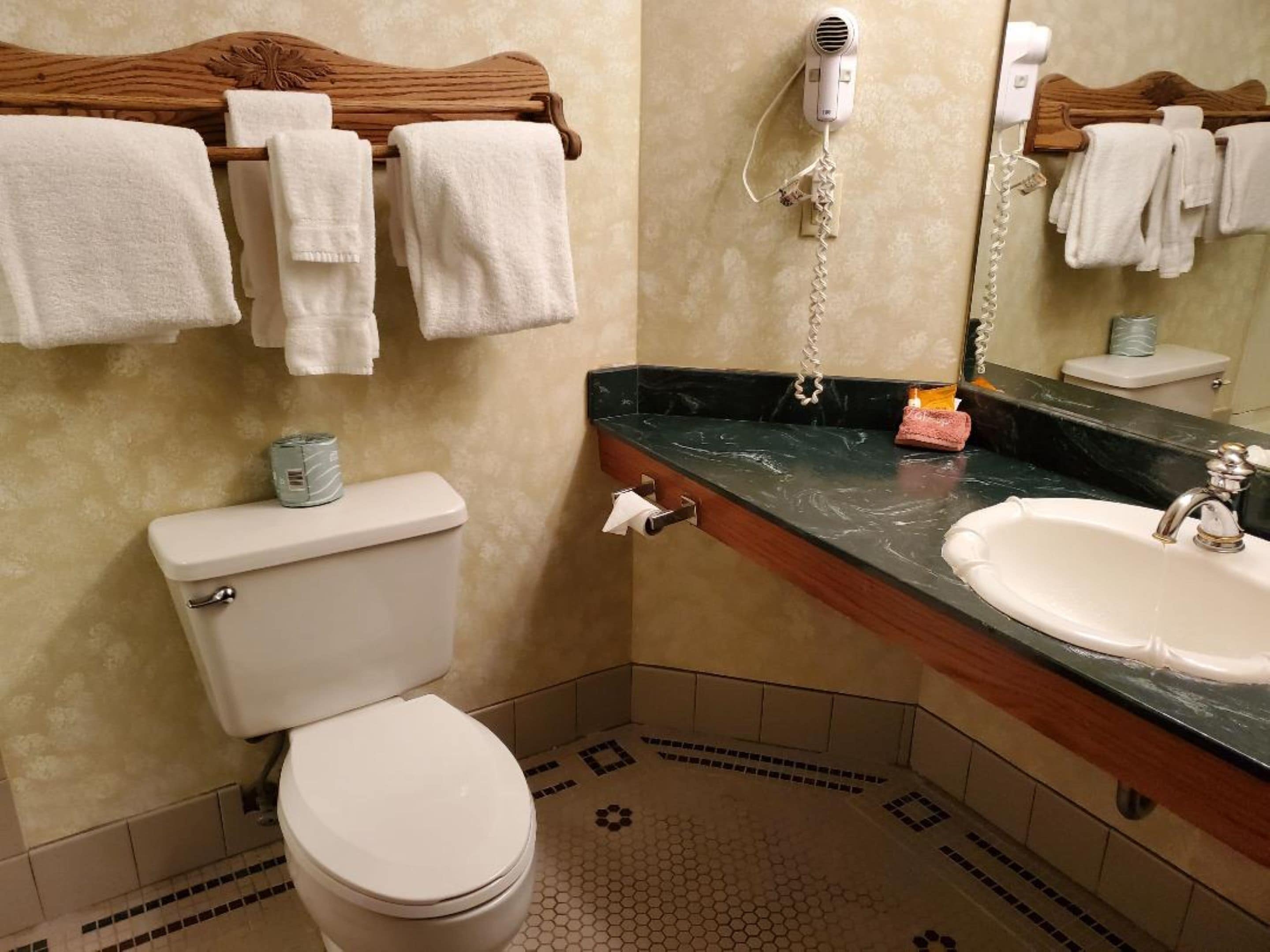 room, 1 king bed, non smoking | bathroom | combined shower/bathtub, hair dryer, towels