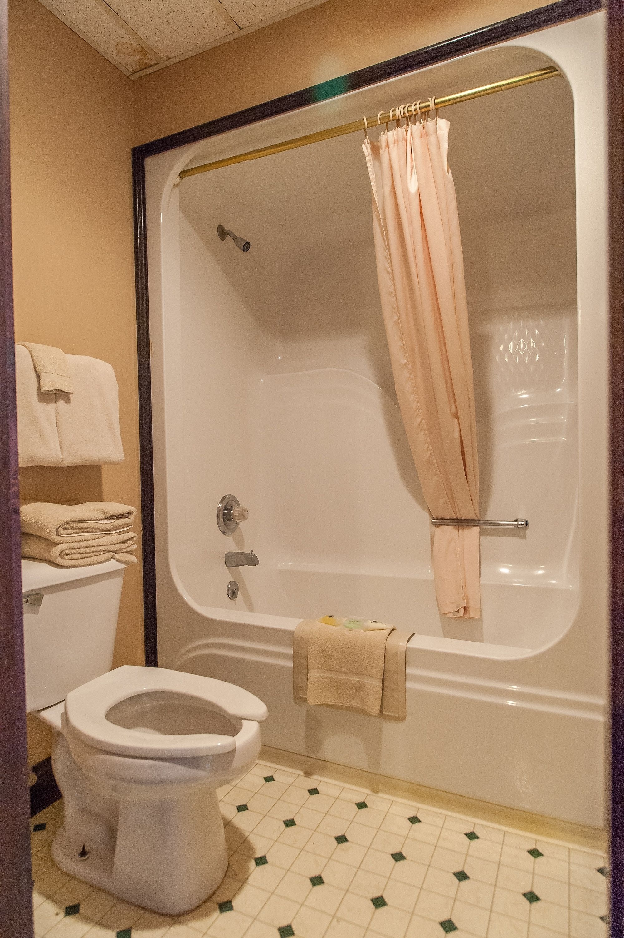 free toiletries, hair dryer, towels