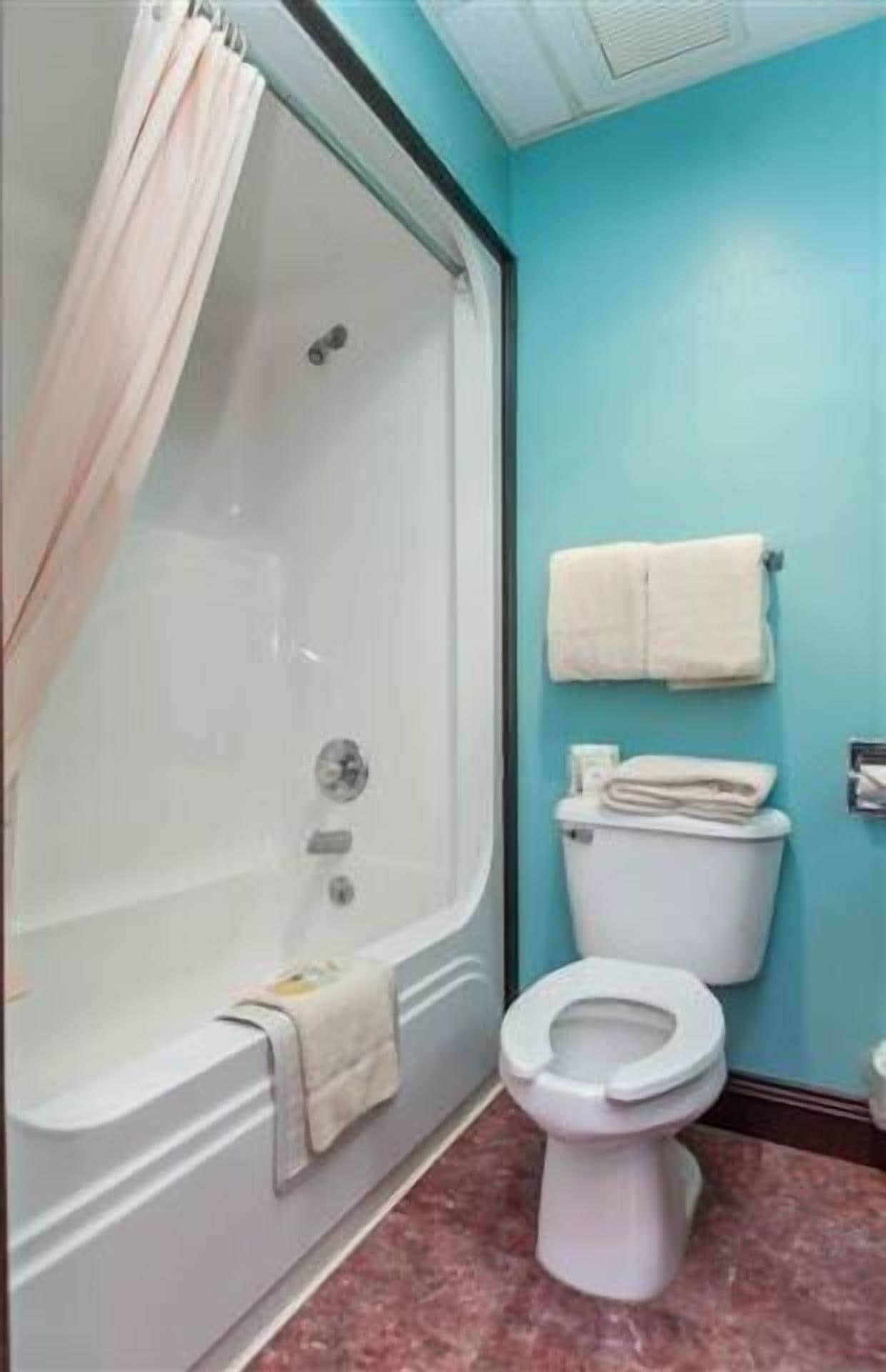 suite, 1 king bed, non smoking | bathroom | free toiletries, hair dryer, towels