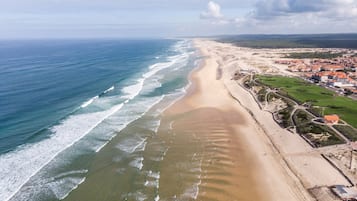 On the beach, white sand