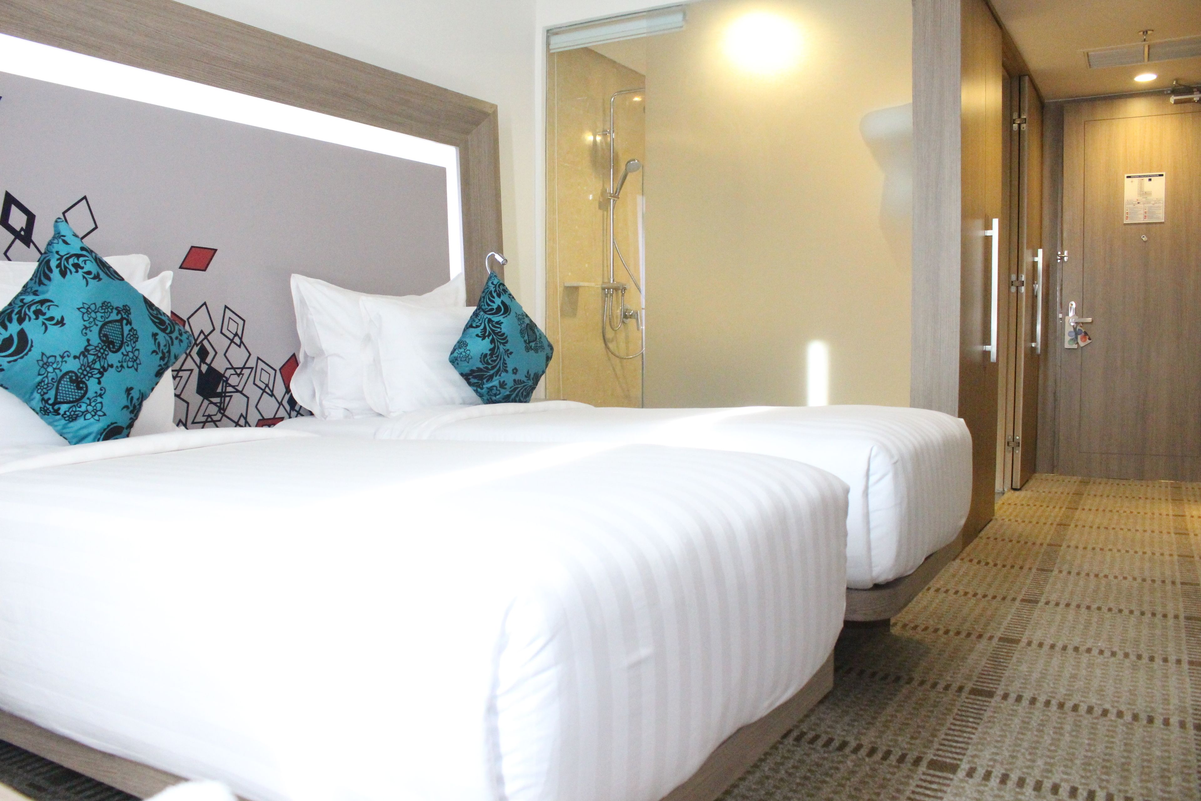 deluxe room, 2 single beds | view from room