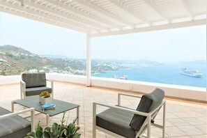 高级别墅, 2 间卧室, 海景 | 客房景观