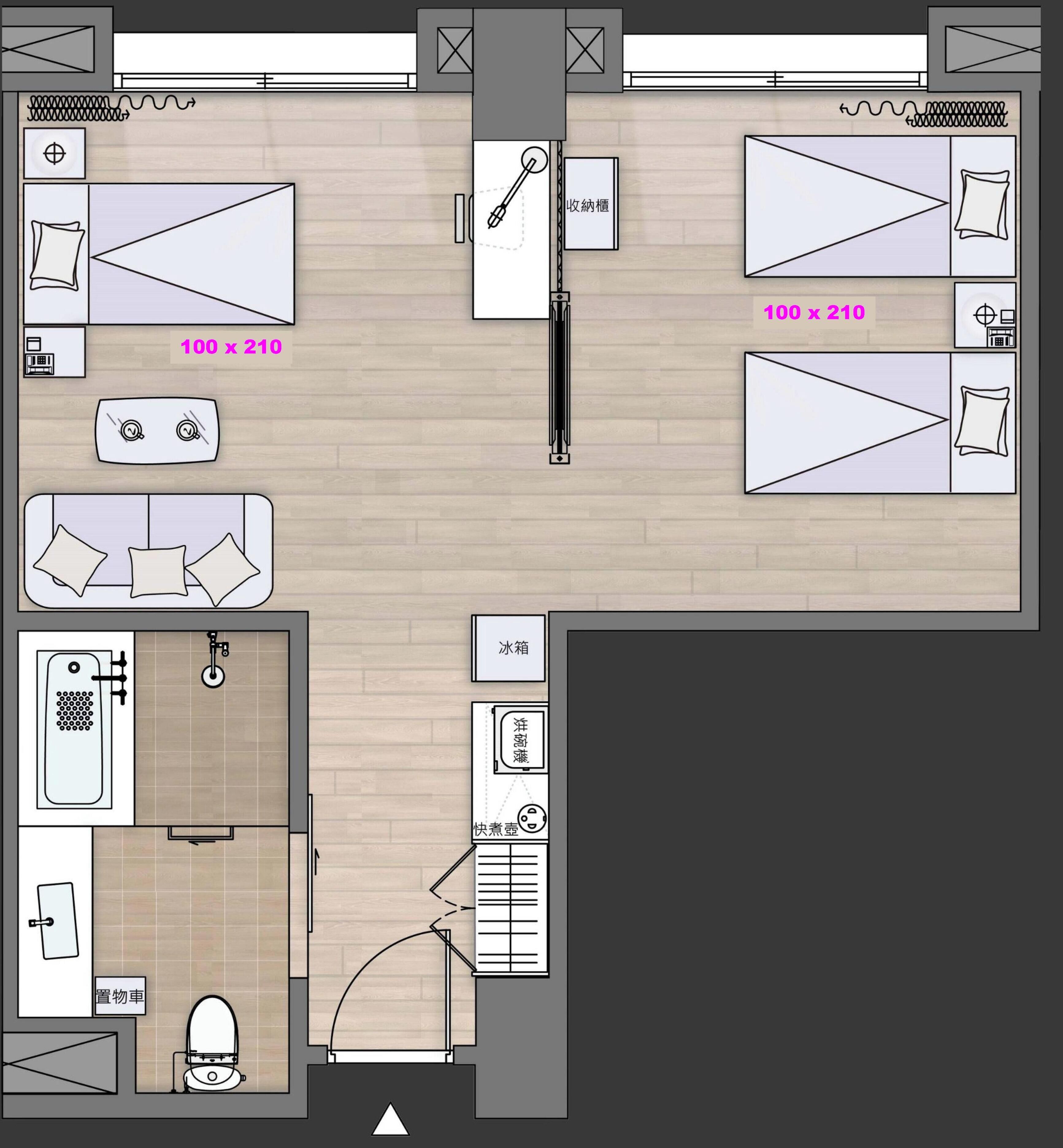 Executive Triple Room, 3 Twin Beds | Premium bedding, down comforters, in-room safe, desk