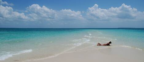 Private beach, fishing