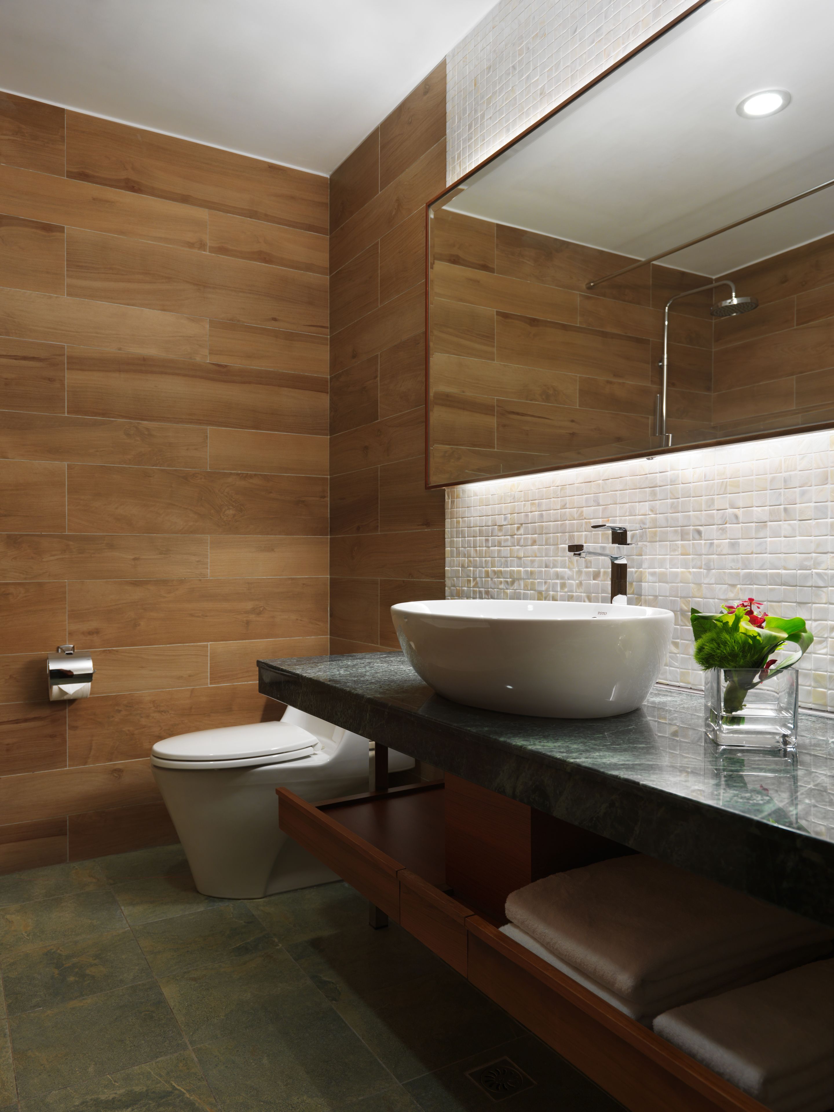 bathtub, free toiletries, hair dryer, dressing gowns