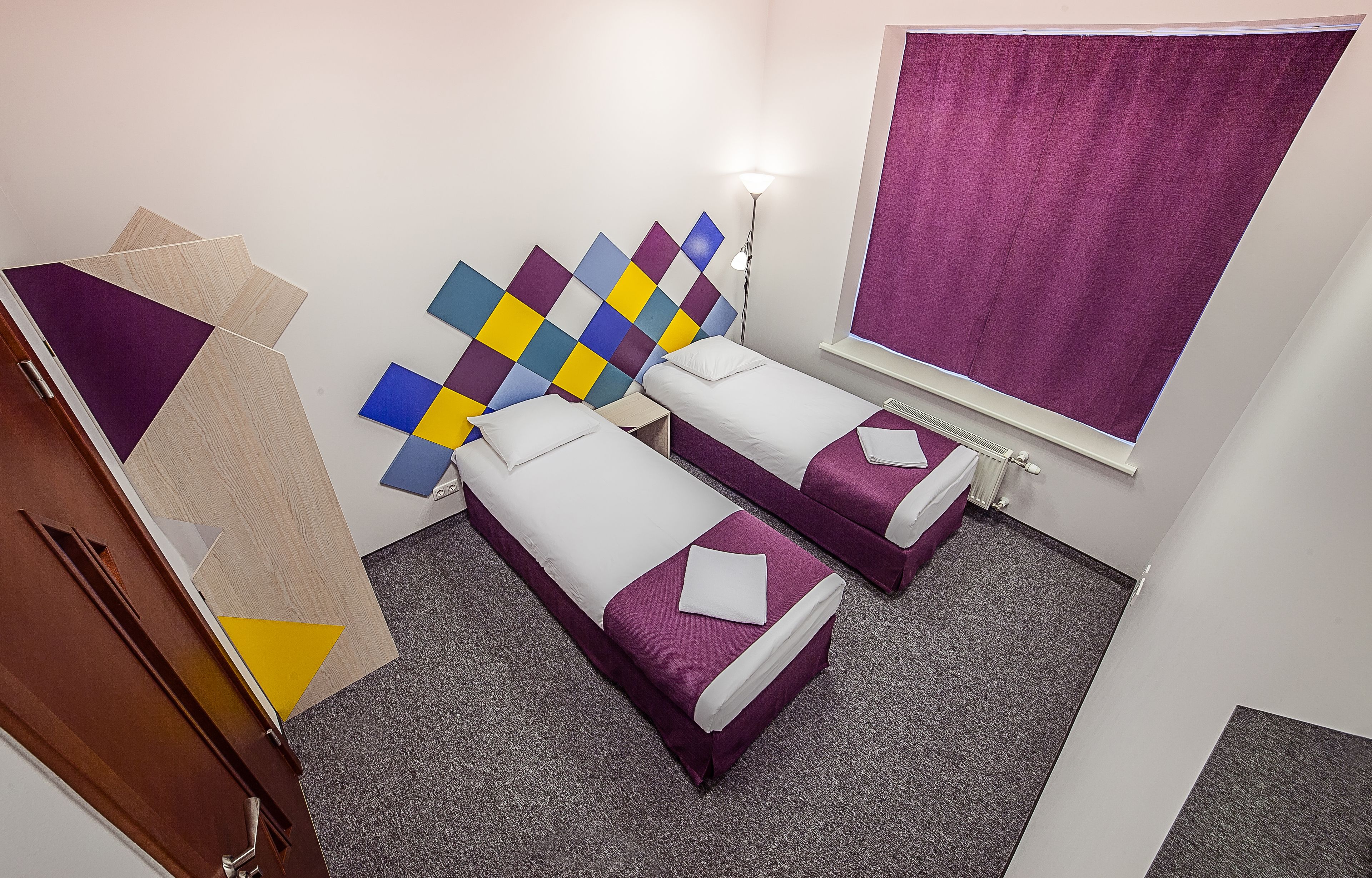 desk, laptop workspace, blackout curtains, soundproofing