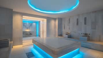 Ruang perawatan pasangan, sauna, ruang uap, dan pemandian Turki/hammam