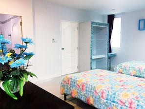 2 bedrooms, premium bedding, memory-foam beds, blackout curtains