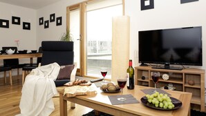 Superior Apartment, 2 Bedrooms (YW) | Living area | Flat-screen TV - Park Views Apartments (London)