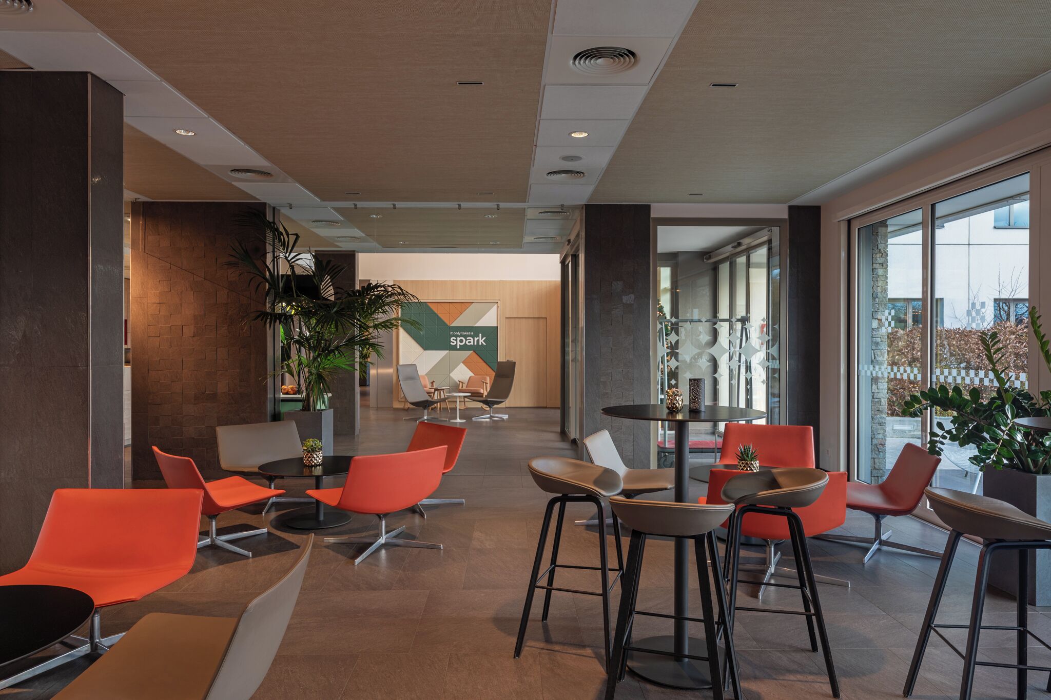 Sala de estar en el lobby