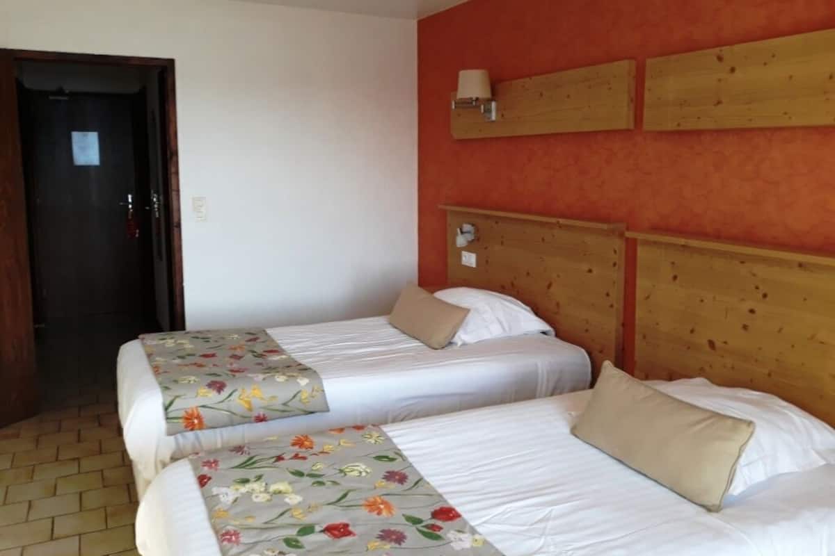 Chambre avec lits jumeaux, balcon, vue lac | In-room safe, desk, WiFi (free), bed sheets