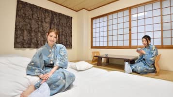 Japanese Style Room, 10 Tatami-mats, Smoking | Laptop workspace, blackout drapes, free WiFi, bed sheets
