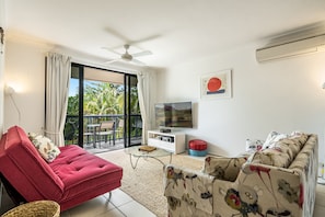 Apartment, 2 Bedrooms | Living area | LCD TV, DVD player - Cape Apartments (Byron Bay)