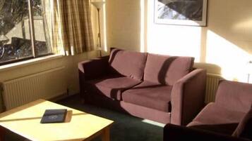Premier Apartment, 2 Bedrooms, Mountain View | Living area | Flat-screen TV, DVD player