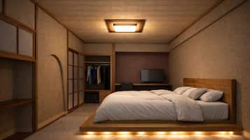 Chambre Deluxe avec lits jumeaux, 2 chambres, non-fumeurs (Japanese Style) | Couette en duvet d'oie, bureau, chambres insonorisées, Wi-Fi gratuit