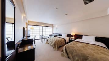 Twin Bedroom with Japanese Style Room(8 tatami mats), Non Smoking | 1 bedroom, down comforters, desk, soundproofing