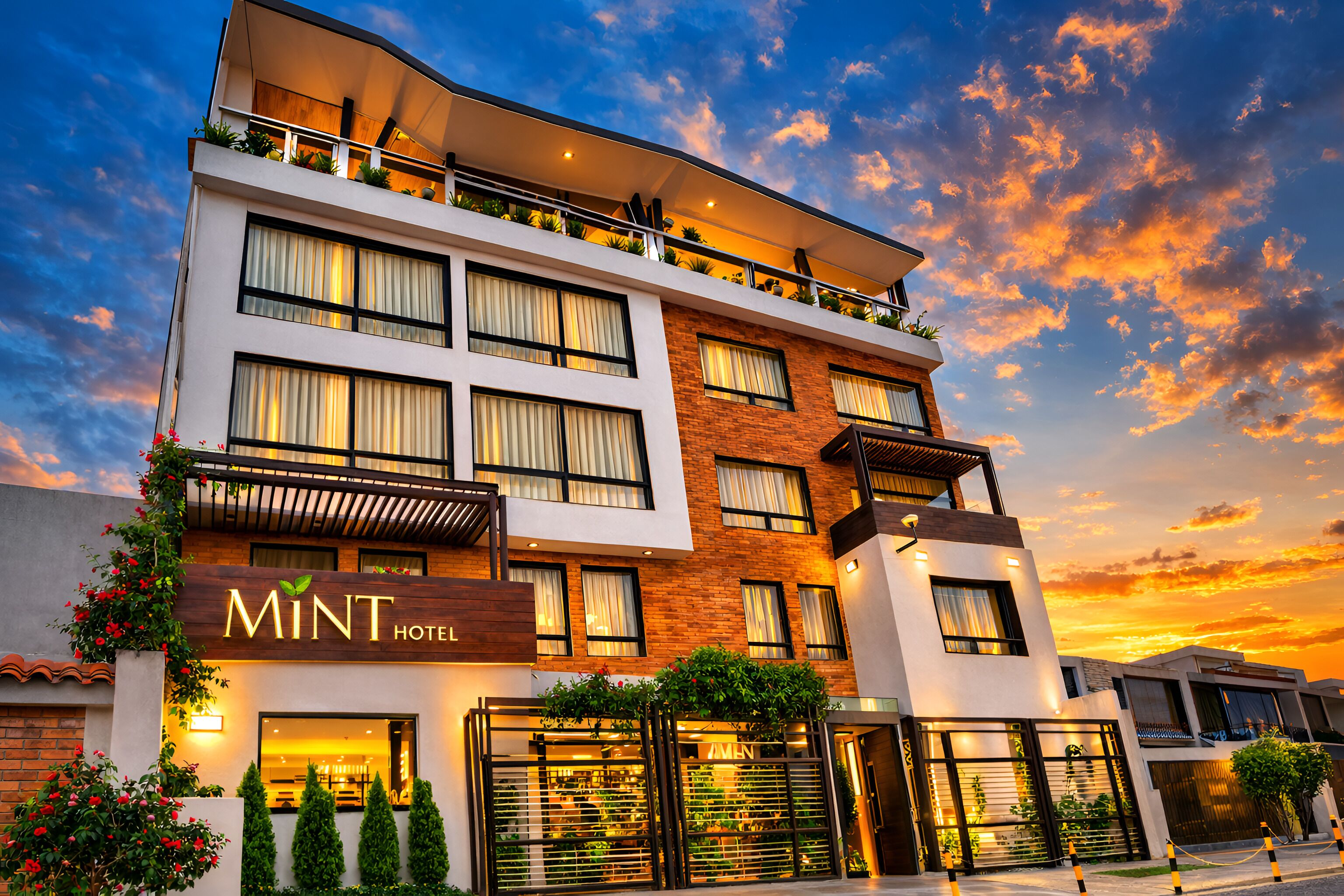 ด้านหน้าที่พั ก