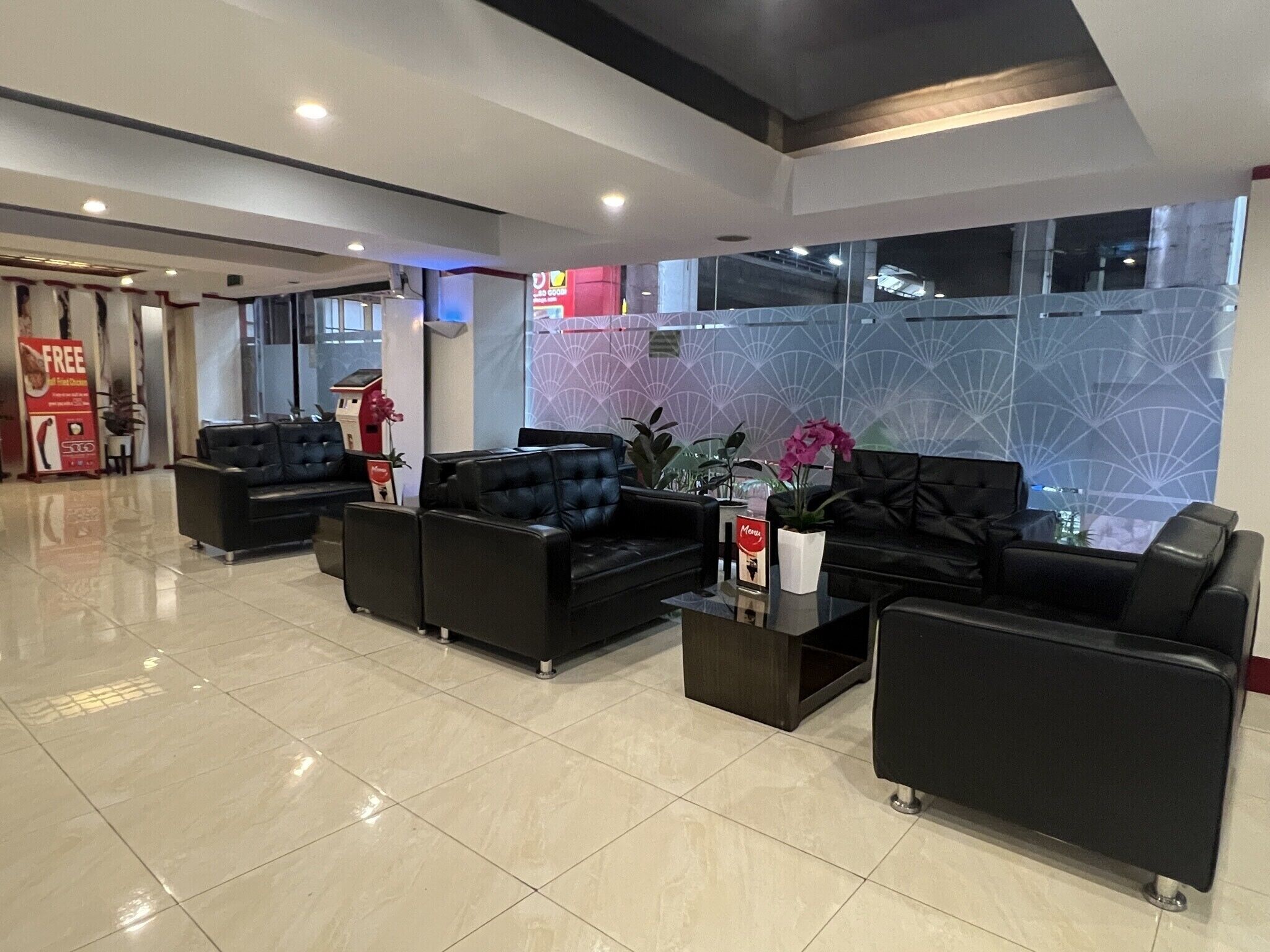 Sittområde i lobbyn