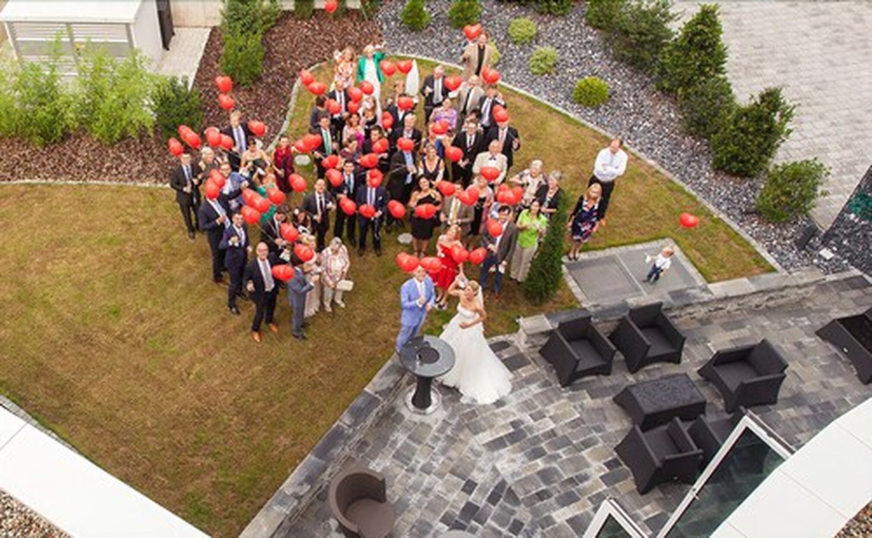 outdoor wedding area