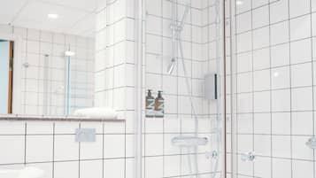 Towels, soap, shampoo, toilet paper