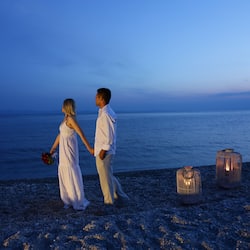 Outdoor wedding area