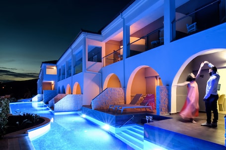 Deluxe Double or Twin Room, Pool Access | View from room. Alexandra Beach Thassos Spa Resort