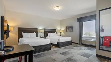 Standard Room, 2 Queen Beds, Accessible, Non Smoking | 1 bedroom, pillowtop beds, desk, laptop workspace