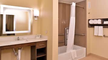 Free toiletries, hair dryer, towels