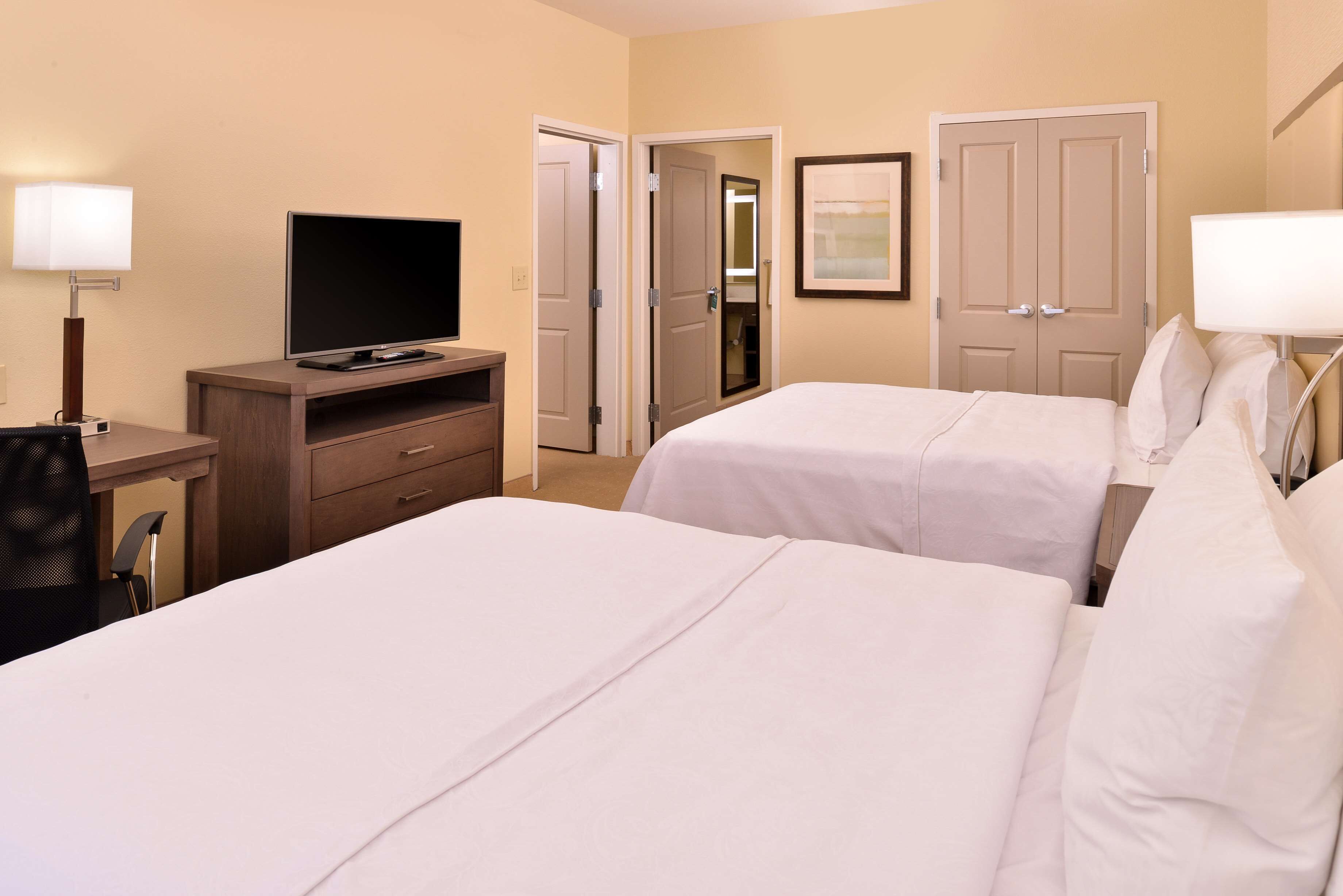 suite, 2 queen beds, accessible, bathtub | premium bedding, in-room safe, desk, laptop workspace