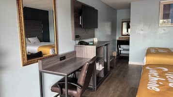 Desk, iron/ironing board, free cribs/infant beds, rollaway beds