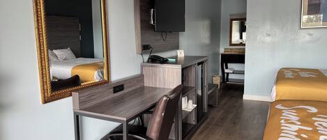 Desk, iron/ironing board, free cots/infant beds, rollaway beds