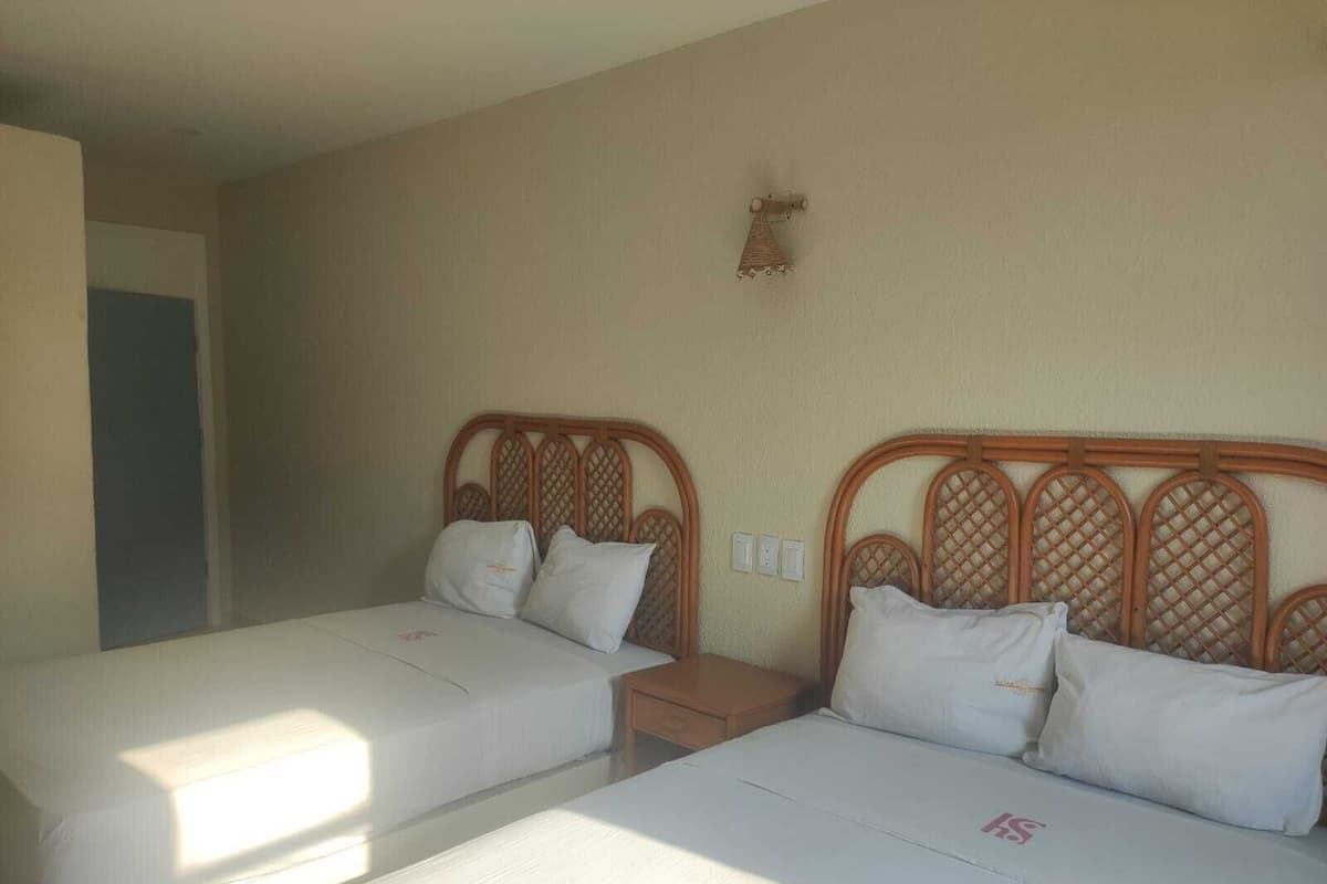 Deluxe Room, 2 Double Beds | Desk, free WiFi, bed sheets