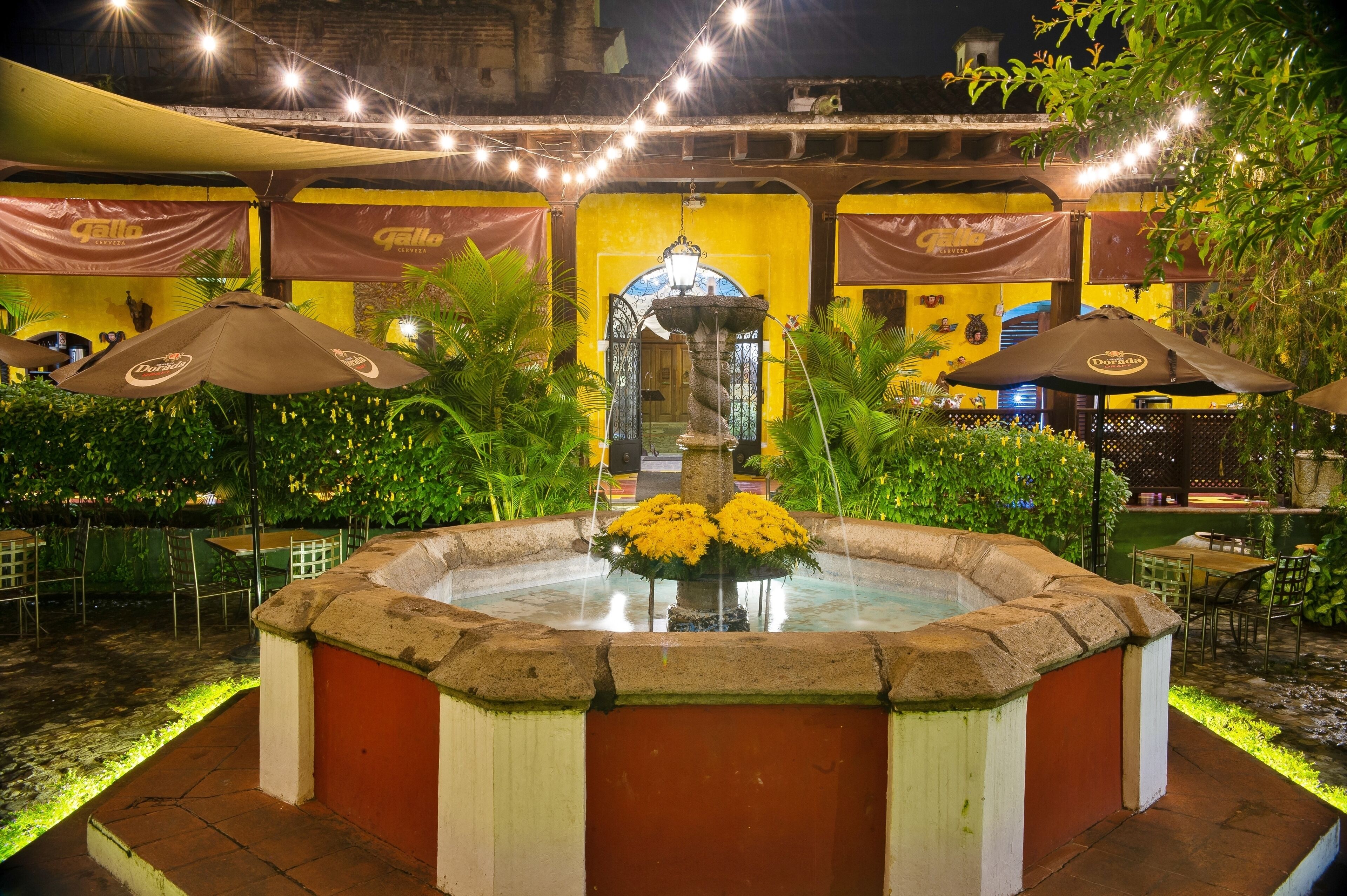 Outdoor banquet area