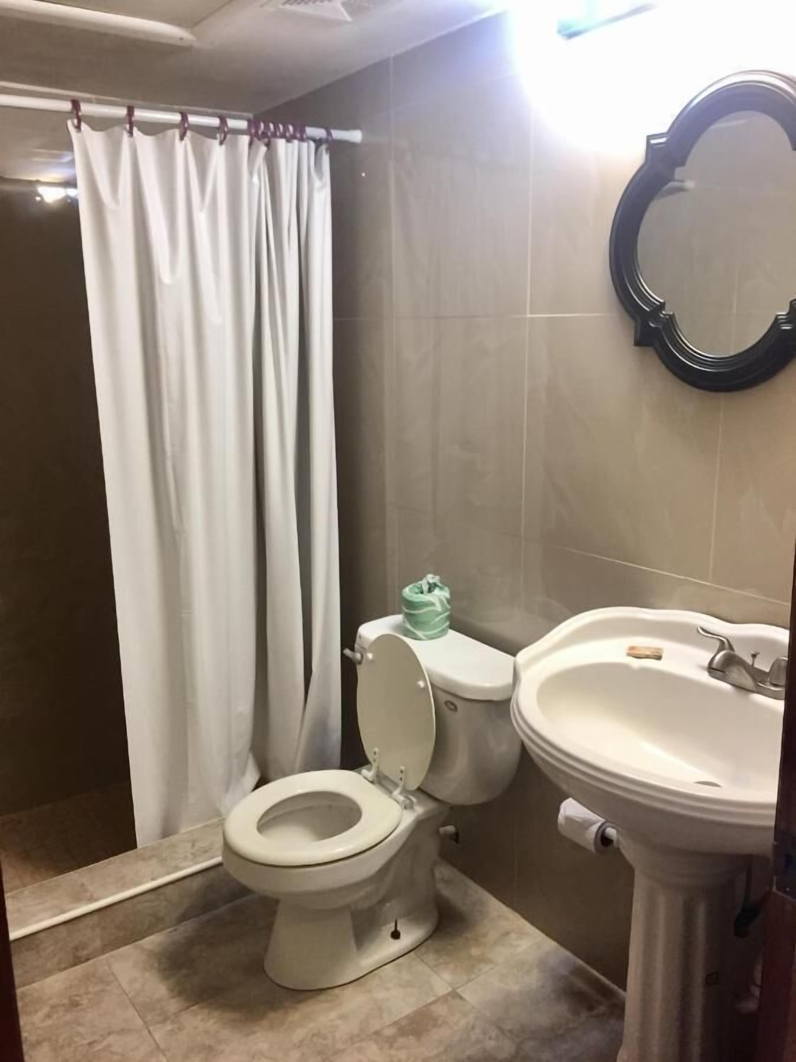 free toiletries, hair dryer, towels