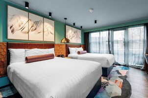 Habitat Room 2 Queen Beds | Egyptian cotton sheets, premium bedding, in-room safe, desk
