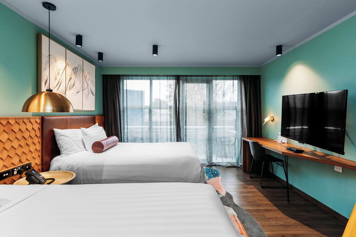 habitat room 2 queen beds | 1 bedroom, egyptian cotton sheets, premium bedding, in-room safe