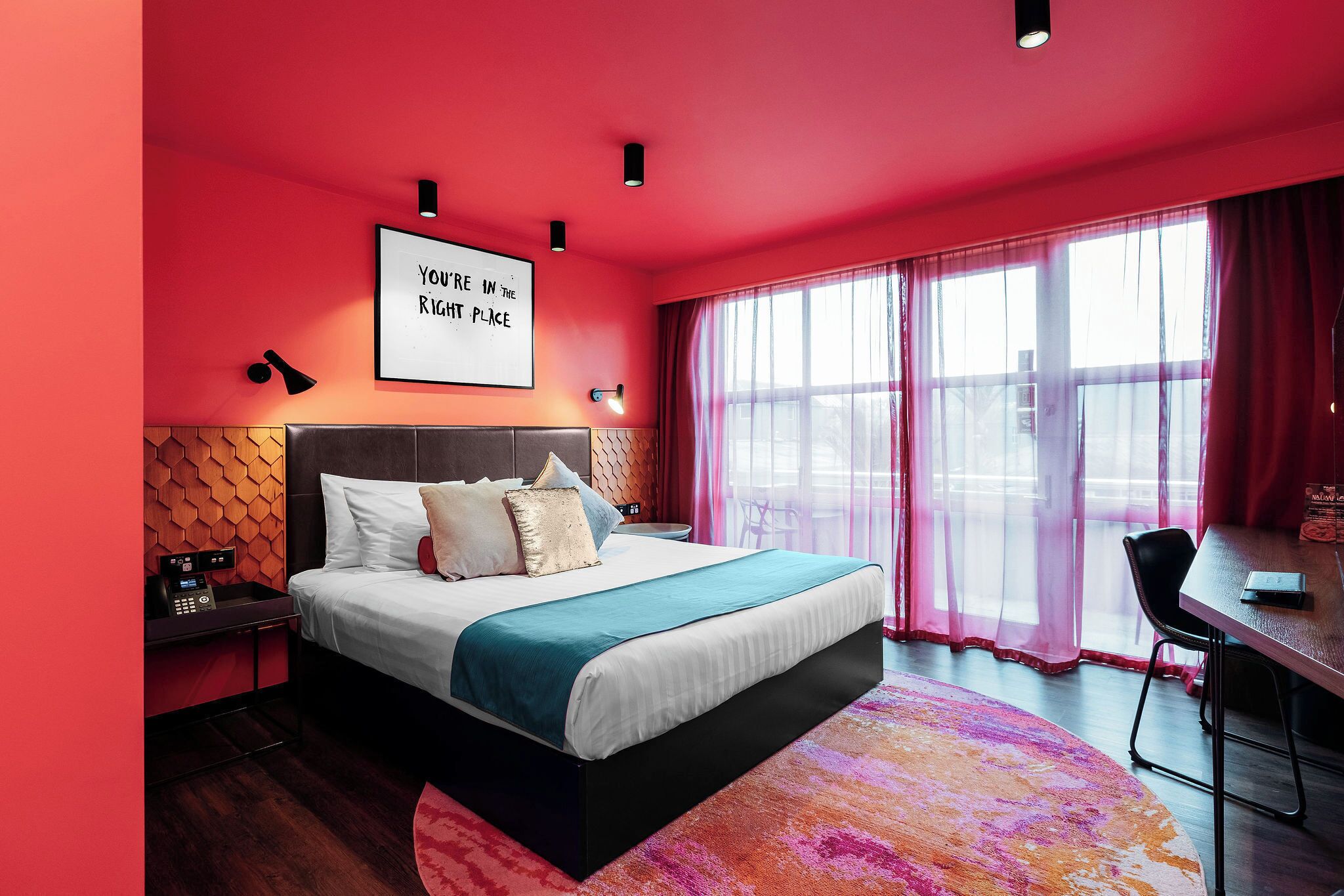 blush room 1 king bed | 1 bedroom, egyptian cotton sheets, premium bedding, in-room safe