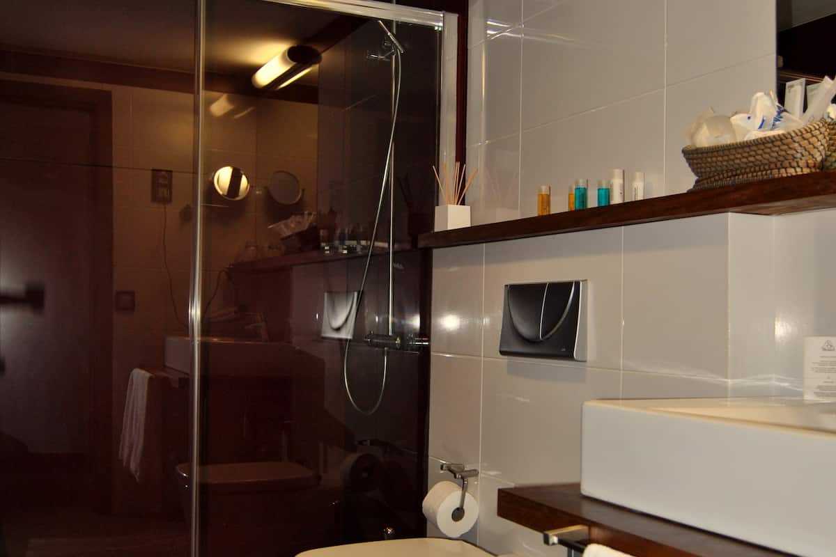 double room | bathroom | shower, rainfall showerhead, free toiletries, hair dryer
